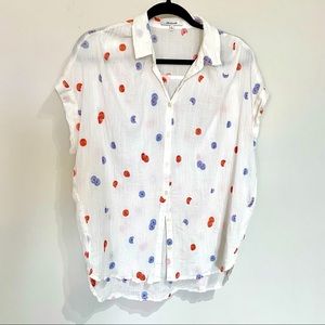 Ladies Madewell Embroidered Button Down